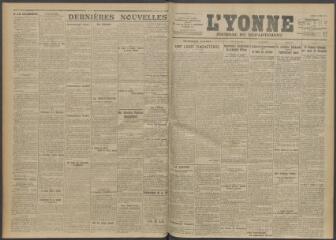 3 vues - L\'Yonne, journal du département, n° 24, samedi 29 janvier 1916 (ouvre la visionneuse)