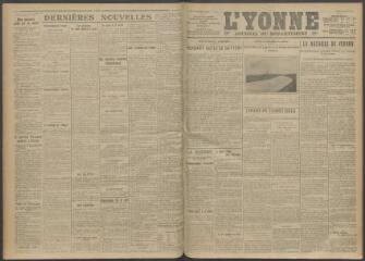 3 vues - L\'Yonne, journal du département, n° 49, mardi 29 février 1916 (ouvre la visionneuse)