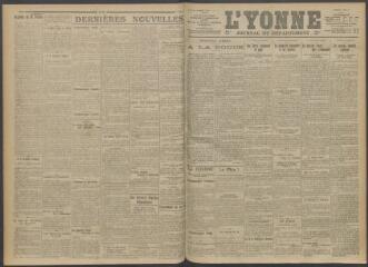 3 vues - L\'Yonne, journal du département, n° 56, mercredi 8 mars 1916 (ouvre la visionneuse)