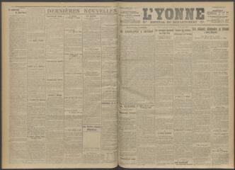 3 vues - L\'Yonne, journal du département, n° 58, vendredi 10 mars 1916 (ouvre la visionneuse)
