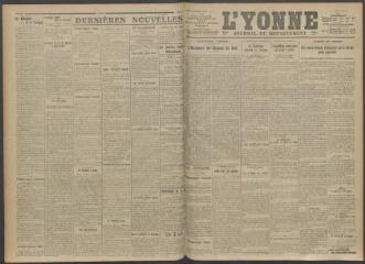 3 vues - L\'Yonne, journal du département, n° 63, jeudi 16 mars 1916 (ouvre la visionneuse)