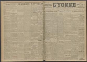 3 vues - L\'Yonne, journal du département, n° 65, samedi 18 mars 1916 (ouvre la visionneuse)