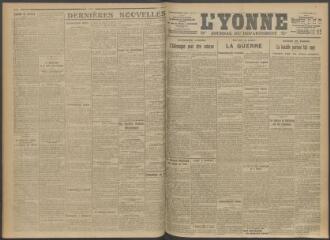3 vues - L\'Yonne, journal du département, n° 84, lundi 10 avril 1916 (ouvre la visionneuse)