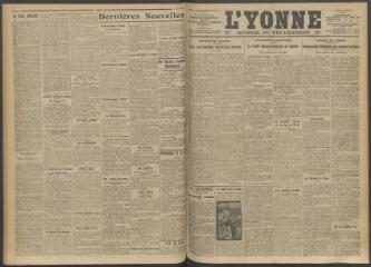 3 vues - L\'Yonne, journal du département, n° 98, jeudi 27 avril 1916 (ouvre la visionneuse)