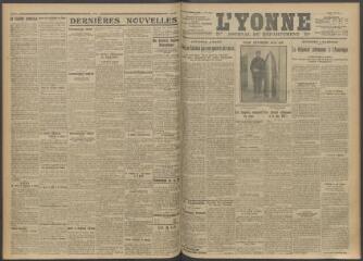 3 vues - L\'Yonne, journal du département, n° 106, samedi 6 mai 1916 (ouvre la visionneuse)