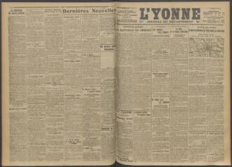 3 vues - L\'Yonne, journal du département, n° 109, mercredi 10 mai 1916 (ouvre la visionneuse)