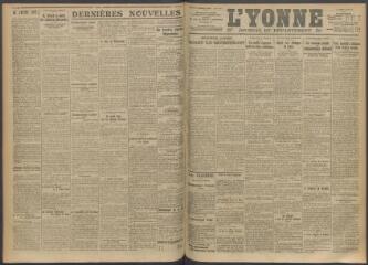 3 vues - L\'Yonne, journal du département, n° 112, samedi 13 mai 1916 (ouvre la visionneuse)