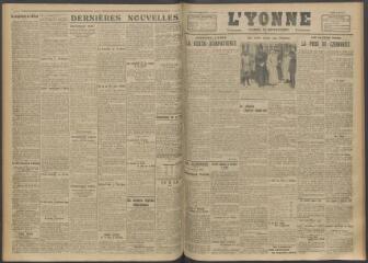 3 vues - L\'Yonne, journal du département, n° 145, mardi 20 juin 1916 (ouvre la visionneuse)