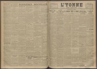 3 vues - L\'Yonne, journal du département, n° 148, vendredi 23 juin 1916 (ouvre la visionneuse)