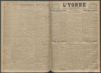 3 vues - L\'Yonne, journal du département, n° 154, vendredi 30 juin 1916 (ouvre la visionneuse)