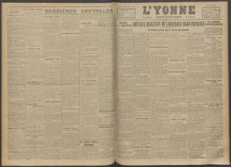 3 vues - L\'Yonne, journal du département, n° 157, mardi 4 juillet 1916 (ouvre la visionneuse)