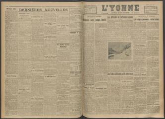3 vues - L\'Yonne, journal du département, n° 160, vendredi 7 juillet 1916 (ouvre la visionneuse)