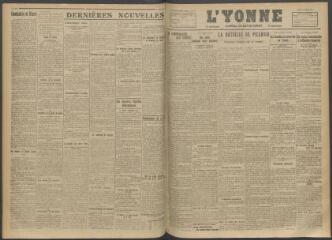 3 vues - L\'Yonne, journal du département, n° 163, mardi 11 juillet 1916 (ouvre la visionneuse)