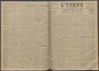 3 vues - L\'Yonne, journal du département, n° 179, lundi 31 juillet 1916 (ouvre la visionneuse)