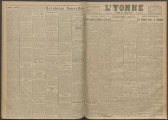 3 vues - L\'Yonne, journal du département, n° 214, lundi 11 septembre 1916 (ouvre la visionneuse)
