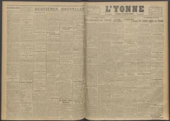 3 vues - L\'Yonne, journal du département, n° 233, lundi 2 octobre 1916 (ouvre la visionneuse)