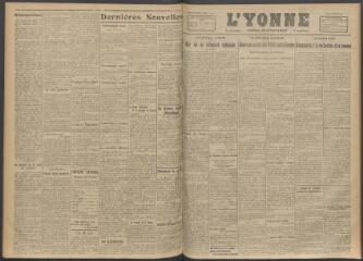3 vues - L\'Yonne, journal du département, n° 239, lundi 9 octobre 1916 (ouvre la visionneuse)