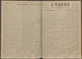 3 vues - L\'Yonne, journal du département, n° 245, lundi 16 octobre 1916 (ouvre la visionneuse)