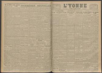 3 vues - L\'Yonne, journal du département, n° 246, mardi 17 octobre 1916 (ouvre la visionneuse)