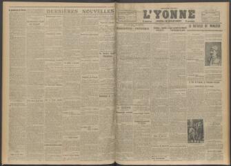 3 vues - L\'Yonne, journal du département, n° 279, samedi 25 novembre 1916 (ouvre la visionneuse)