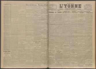 3 vues - L\'Yonne, journal du département, n° 287, mardi 5 décembre 1916 (ouvre la visionneuse)