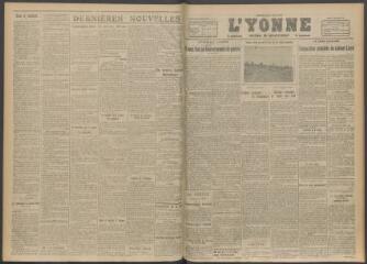 3 vues - L\'Yonne, journal du département, n° 291, samedi 9 décembre 1916 (ouvre la visionneuse)