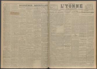 3 vues - L\'Yonne, journal du département, n° 292, lundi 11 décembre 1916 (ouvre la visionneuse)
