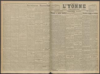 3 vues - L\'Yonne, journal du département, n° 54, lundi 5 mars 1917 (ouvre la visionneuse)
