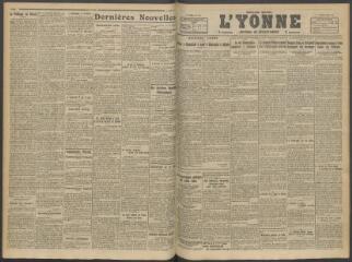 3 vues - L\'Yonne, journal du département, n° 102, lundi 30 avril 1917 (ouvre la visionneuse)