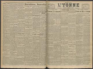 3 vues - L\'Yonne, journal du département, n° 108, lundi 7 mai 1917 (ouvre la visionneuse)