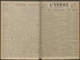 2 vues - L\'Yonne, journal du département, n° 121, mardi 22 mai 1917 (ouvre la visionneuse)