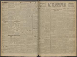 2 vues - L\'Yonne, journal du département, n° 127, mardi 29 mai 1917 (ouvre la visionneuse)