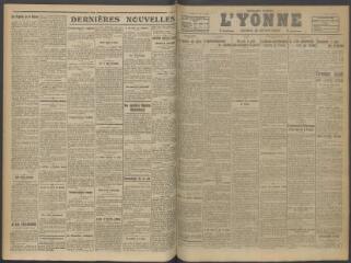 2 vues - L\'Yonne, journal du département, n° 129, jeudi 31 mai 1917 (ouvre la visionneuse)