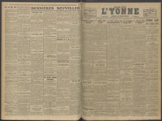 2 vues - L\'Yonne, journal du département, n° 133, mardi 5 juin 1917 (ouvre la visionneuse)