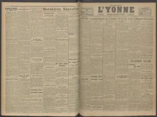 2 vues - L\'Yonne, journal du département, n° 135, jeudi 7 juin 1917 (ouvre la visionneuse)