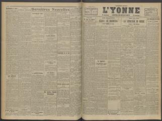 3 vues - L\'Yonne, journal du département, n° 185, lundi 6 août 1917 (ouvre la visionneuse)