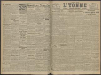 3 vues - L\'Yonne, journal du département, n° 187, mercredi 8 août 1917 (ouvre la visionneuse)
