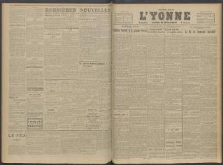 3 vues - L\'Yonne, journal du département, n° 221, samedi 15 septembre 1917 (ouvre la visionneuse)