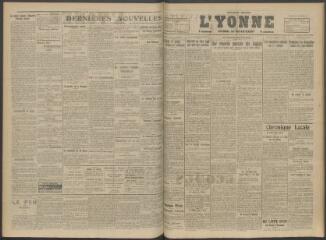 2 vues - L\'Yonne, journal du département, n° 226, vendredi 21 septembre 1917 (ouvre la visionneuse)