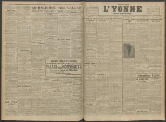 2 vues - L\'Yonne, journal du département, n° 230, mercredi 26 septembre 1917 (ouvre la visionneuse)
