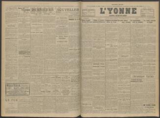 2 vues - L\'Yonne, journal du département, n° 232, vendredi 28 septembre 1917 (ouvre la visionneuse)