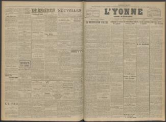 3 vues - L\'Yonne, journal du département, n° 233, samedi 29 septembre 1917 (ouvre la visionneuse)