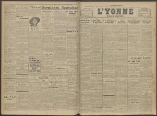 2 vues - L\'Yonne, journal du département, n° 235, mardi 2 octobre 1917 (ouvre la visionneuse)