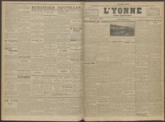 3 vues - L\'Yonne, journal du département, n° 239, samedi 6 octobre 1917 (ouvre la visionneuse)