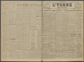 2 vues - L\'Yonne, journal du département, n° 278, mardi 20 novembre 1917 (ouvre la visionneuse)