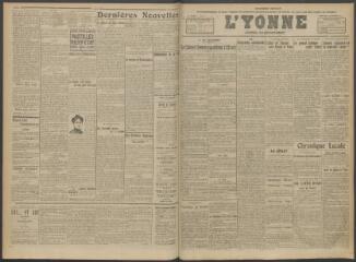 2 vues - L\'Yonne, journal du département, n° 279, mercredi 21 novembre 1917 (ouvre la visionneuse)
