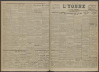 2 vues - L\'Yonne, journal du département, n° 110, vendredi 10 mai 1918 (ouvre la visionneuse)