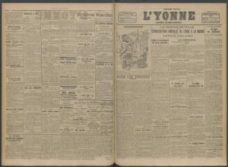3 vues - L\'Yonne, journal du département, n° 141, samedi 15 juin 1918 (ouvre la visionneuse)