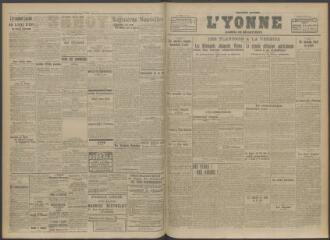 2 vues - L\'Yonne, journal du département, n° 145, jeudi 20 juin 1918 (ouvre la visionneuse)