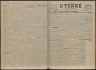 2 vues - L\'Yonne, journal du département, n° 148, lundi 24 juin 1918 (ouvre la visionneuse)